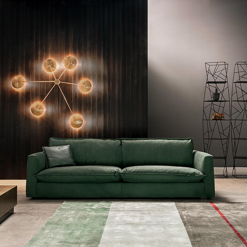 Thiết kế của Ý Baxter Bộ sofa da sang trọng hiện đại cho phòng khách